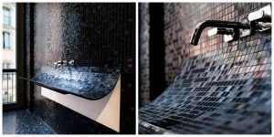 curved sink mosaic