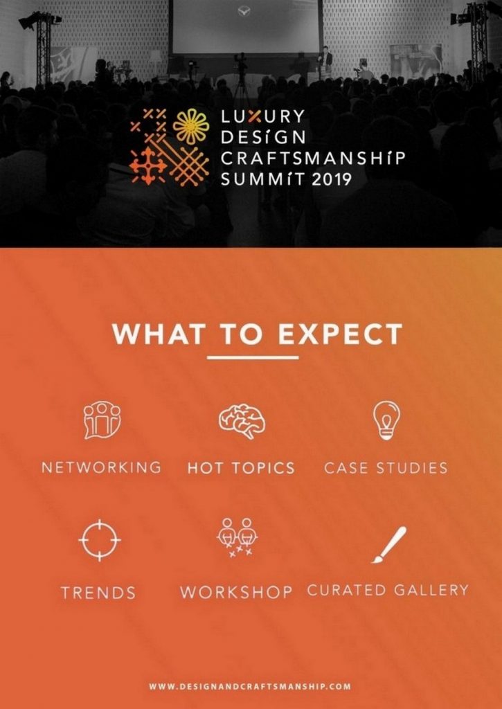 Luxury Design and Craftsmanship Summit 2019: Save The Date!